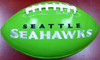 Russell Wilson Autographed Green Logo Football Seattle Seahawks RW Holo Stock #113614