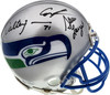 Seattle Seahawks Ring Of Honor Autographed Mini Helmet With 5 Signatures Including Steve Largent, Cortez Kennedy, Walter Jones, Jim Zorn & Curt Warner Beckett BAS & MCS Holo Stock #124681