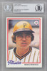 Mario Mendoza Autographed 1978 Topps Card #383 Pittsburgh Pirates Beckett BAS #10211473