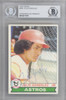 Julio Gonzalez Autographed 1979 Topps Card #268 Houston Astros Beckett BAS #10211573