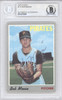 Bob Moose Autographed 1970 Topps Card #110 Pittsburgh Pirates Beckett BAS #10378361