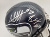 Shaquem & Shaquill Griffin Autographed Seattle Seahawks Full Size Replica Helmet In Silver MCS Holo Stock #134367