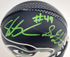 Shaquem & Shaquill Griffin Autographed Seattle Seahawks Mini Helmet In Green MCS Holo Stock #134372