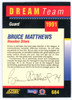 Bruce Matthews Autographed 1991 Score Card #684 Houston Oilers SKU #134630