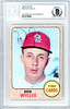Ron Willis Autographed 1968 Topps Card #68 St. Louis Cardinals Beckett BAS #10736666
