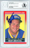 Bern Brostek Autographed 1990 Score Rookie Card #612 Los Angeles Rams Beckett BAS #10739262