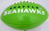 Frank Clark Autographed Green Seattle Seahawks Logo Football MCS Holo Stock #137955