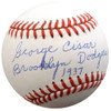 George Cisar Autographed Official NL Baseball Brooklyn Dodgers "Brooklyn Dodgers 1937" Beckett BAS #F26413