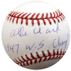 Allie Clark Autographed Official MLB Baseball New York Yankees "1947 W.S. Champs" Beckett BAS #F26436