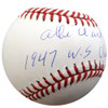 Allie Clark Autographed Official MLB Baseball New York Yankees "1947 W.S. Champs" Beckett BAS #F26436