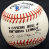 Dick Hall Autographed Official NL Baseball Baltimore Orioles, Philadelphia Phillies Beckett BAS #F29017