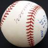 Joe Hauser Autographed Official AL Baseball Baltimore Orioles, Oakland A's "HR, RBI & Batting AVG" Beckett BAS #F29093