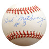 Bud Metheny Autographed Official AL Baseball New York Yankees "#3" Beckett BAS #F27159