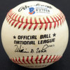 Howie Schultz Autographed Official NL Baseball Brooklyn Dodgers Beckett BAS #F27518