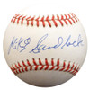 Mike Sandlock Autographed Official NL Baseball Brooklyn Dodgers Beckett BAS #F29912