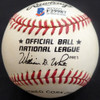 Bobby Morgan Autographed Official NL Baseball Brooklyn Dodgers Beckett BAS #F29987