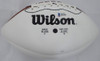 Tom Landry Autographed Dallas Cowboys White Panel Football (Light) Beckett BAS #F87696