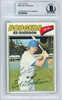 Ed Goodson Autographed 1977 Topps Card #584 Los Angeles Dodgers Beckett BAS #10982300