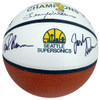 1978-79 NBA Champions Seattle Supersonics Multi Signed Autographed Basketball With 9 Signatures Including Fred Brown & Lenny Wilkens MCS Holo Stock #145851