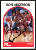 Ron Anderson Autographed 1989-90 Hoops Card #32 Philadelphia 76ers SKU #149758