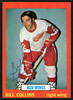 Bill Collins Autographed 1973-74 Topps Card #158 Detroit Red Wings SKU #149989