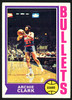 Archie Clark Autographed 1974-75 Topps Card #172 Washington Bullets SKU #150046