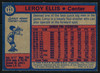 LeRoy Ellis Autographed 1974-75 Topps Card #111 Philadelphia 76ers SKU #150048