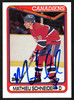 Mathieu Schneider Autographed 1990-91 Topps Rookie Card #372 Montreal Canadiens SKU #150161