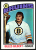 Gilles Gilbert Autographed 1976-77 Topps Card #255 Boston Bruins SKU #150200
