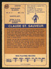 Claude St. Sauveur Autographed 1974-75 WHA O-Pee-Chee Card #62 Vancouver Blazers SKU #151920