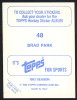 Brad Park Autographed 1983-84 Topps Sticker Card #48 Boston Bruins SKU #154095
