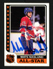 Mats Naslund Autographed 1986-87 Topps Sticker Card #8 Montreal Canadiens SKU #154122