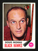 Doug Mohns Autographed 1969-70 Topps Card #72 Chicago Blackhawks SKU #154246