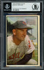 Al Lopez Autographed 1953 Bowman Color Card #143 Cleveland Indians Beckett BAS #11484720