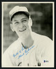 Hank Behrman Autographed 8x10 Photo Brooklyn Dodgers "Best Of Luck" Beckett BAS #Q03075