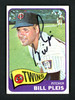 Bill Pleis Autographed 1965 Topps Card #122 Minnesota Twins SKU #157089