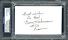 Gene Hickerson Autographed 3x5 Index Card Cleveland Browns "Best Wishes To Rod" PSA/DNA #83721468