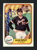Allen Ripley Autographed 1981 Fleer Card #454 San Francisco Giants SKU # 158567