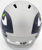 Russell Wilson Autographed Seattle Seahawks Gray AMP Full Size Speed Replica Helmet In Blue RW Holo Stock #159113
