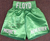 Floyd Mayweather Jr. Autographed Green Boxing Trunks "TMT" Beckett BAS Stock #159663