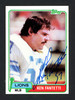 Ken Fantetti Autographed 1981 Topps Card #142 Detroit Lions SKU #160241