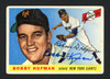 Bob Hofman Autographed 1955 Topps Card #17 New York Giants SKU #162242