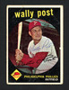 Wally Post Autographed 1959 Topps Card #398 Philadelphia Phillies SKU #162326