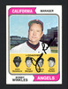 Jimmie Reese Autographed 1974 Topps Card #276 California Angels Coach SKU #164123