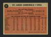 Larry Jackson Autographed 1962 Topps Card #61 St. Louis Cardinals SKU #164545