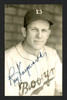 Ray Hayworth Autographed 3.5x5.5 Jim Rowe Postcard Brooklyn Dodgers (Smear) SKU #164887