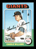 Charlie Williams Autographed 1975 Topps Card #449 San Francisco Giants SKU #168473