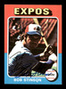 Bob Stinson Autographed 1975 Topps Card #471 Montreal Expos SKU #168479