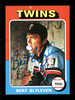 Bert Blyleven Autographed 1975 Topps Mini Card #30 Minnesota Twins SKU #168566