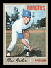 Alan Foster Autographed 1970 O-Pee-Chee Card #369 Los Angeles Dodgers SKU #169116